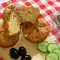 Phyllo Pastry Muffins with Feta, Cheese, Bacon and Olives