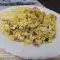 Scrambled Eggs with Leeks and Feta