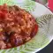 Delicious Warm Dish with Bacon, Minced Meat and Beans