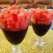 Jelly Vegan Dessert with Blueberries and Watermelon