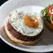 American Hamburger with an Egg