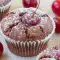 Chocolate Muffins with Cherries