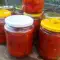 Red Peppers in Jars for the Winter