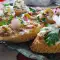 Crostini with Tuna, Cottage Cheese and Radishes