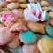 Colorful Meringue Coconut Cookies