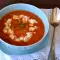 Tomato Soup with Rice and Cheese