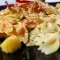 Farfalline with Curry, Apples and Leeks