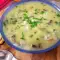 Mushroom Soup with Spinach and White Wine