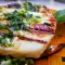 Baked Halloumi with Wild Garlic and Basil