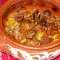 New Year`s Clay Pot Dish with 2 Kinds of Meat and Sausage