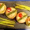 Cheese and Champagne Pate Bites with Asparagus