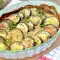 Oven-Baked Potatoes with Eggplant and Cheese