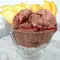 Chocolate Ice Cream Sundae with Nectarines