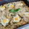 Potato Gratin with Spinach and Quail Eggs