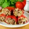 Stuffed Peppers with Bulgur and Ham