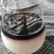 Cream Panna Cotta with Blueberry Jam