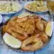 Breaded Calamari with Beer and Sparkling Water