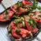 Eggplant Boats with Tomato and Mushrooms