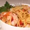 Spaghetti with Eggplants and Prawns