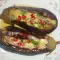 Roasted Eggplant with Garlic and Pomegranate