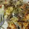 Tasty Oven-Baked Turkey Meat with Mushrooms and Processed Cheese