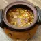 Pork Ribs with White Beans and Garlic in a Clay Pot