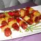 Colorful Shish Kabob with Sausage and Potatoes