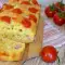 Savory Cake with Tomatoes and Yellow Cheese