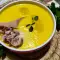 Pumpkin Cream Soup with Prosciutto and Parmesan