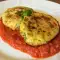 Zucchini and Cheese Patties in Tomato Sauce