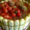 Strawberry Cake with Lady Fingers and Brandy