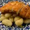 Breaded Turkey Fillets on Gnocchi Canape