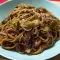 Udon Noodles with Mushrooms and Cabbage