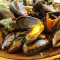 Stewed Black Mussels in Butter and Lemon