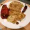 Meatless Sarma and Dried Red Peppers with Beans for Christmas Eve