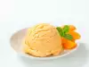 Italian Homemade Ice Cream with Almonds and Apricots