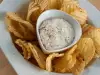 Potato Chips with Cottage Cheese and Mascarpone Dip