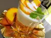 Coconut Rice Pudding with Peaches