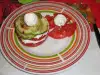 Tomato with Feta Cheese Mousse and Grilled Zucchini