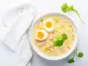 Homemade Easter Soup with Hard-Boiled Eggs