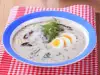 Mushroom Soup with Eggs