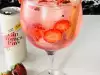 Cocktail with Pink Gin and Strawberries