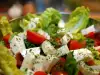 Summer Salad with Marinated Feta Cheese