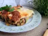 Moussaka with Spinach and Minced Meat