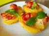 Baked Potatoes with Ham Roses