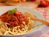 Pasta with Mushrooms and Tomato Sauce