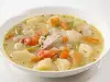 Chicken Soup with Potatoes and Cheese