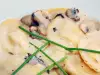 Ravioli with Mushroom and Cream Sauce