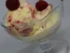 Fruit Ice Cream with Mango and Raspberries