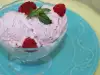 Homemade Raspberry Ice Cream with Mint